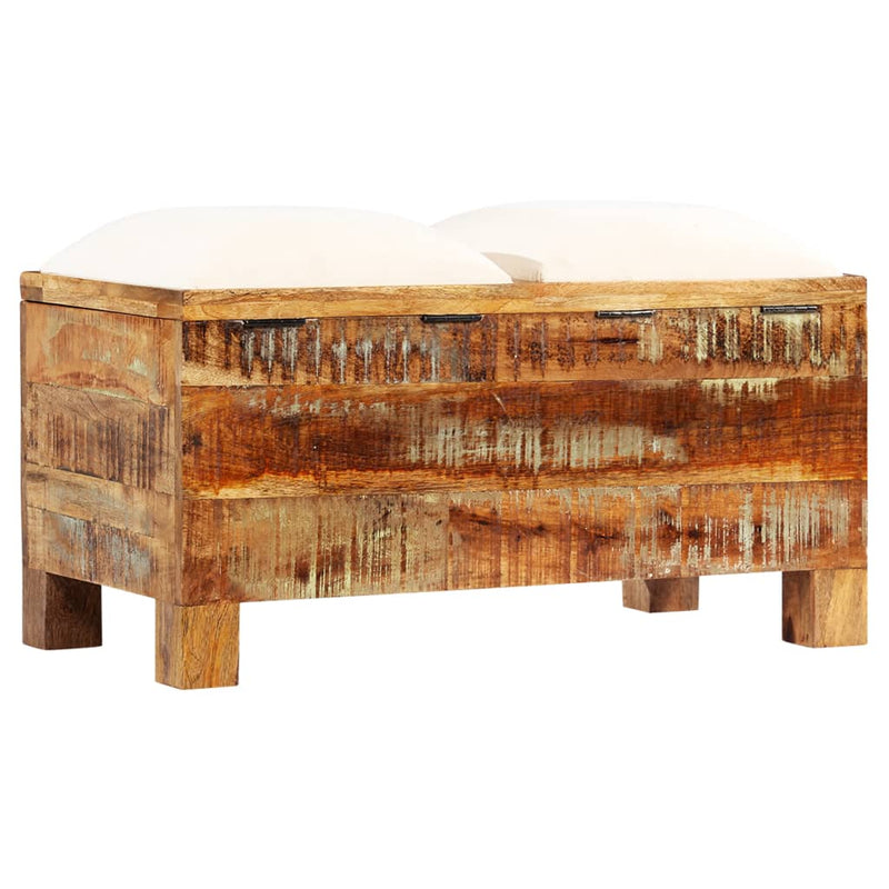 vidaXL Storage Bench Solid Reclaimed Wood 80x40x40 cm