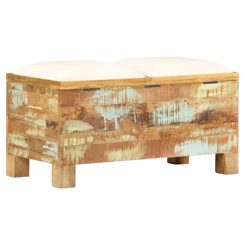 vidaXL Storage Bench Solid Reclaimed Wood 80x40x40 cm