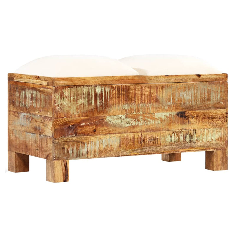 vidaXL Storage Bench Solid Reclaimed Wood 80x40x40 cm