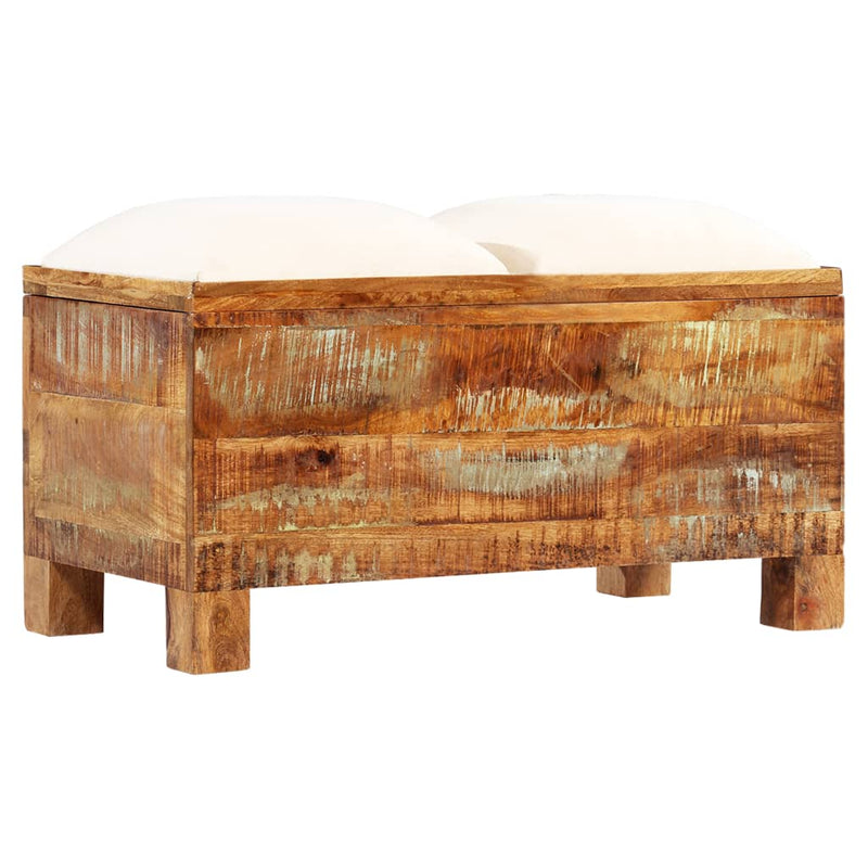 vidaXL Storage Bench Solid Reclaimed Wood 80x40x40 cm
