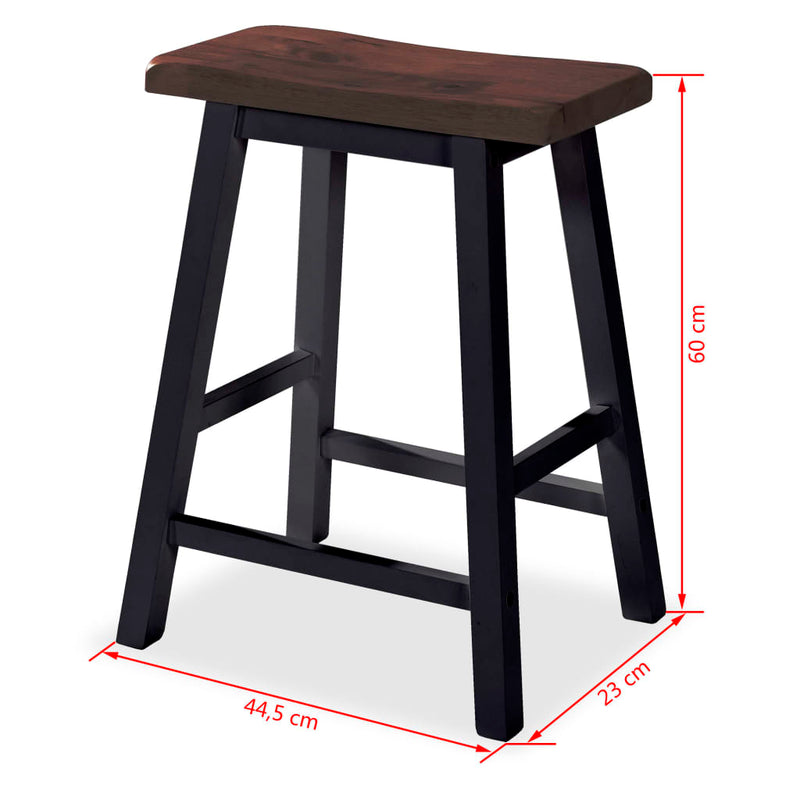 vidaXL Bar Set 3 Pieces MDF Black