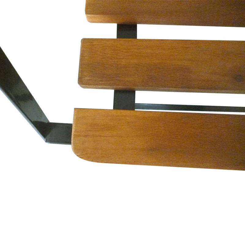 vidaXL Folding Garden Bench 112 cm Solid Acacia Wood