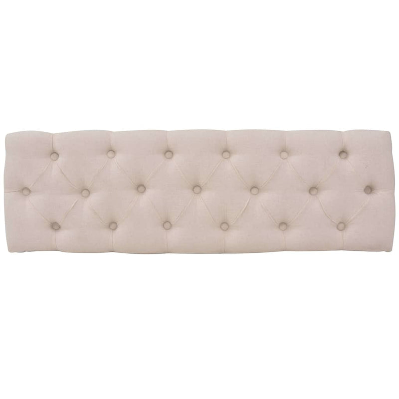 vidaXL Bench Linen Solid Wood 110x38x48 cm Cream White