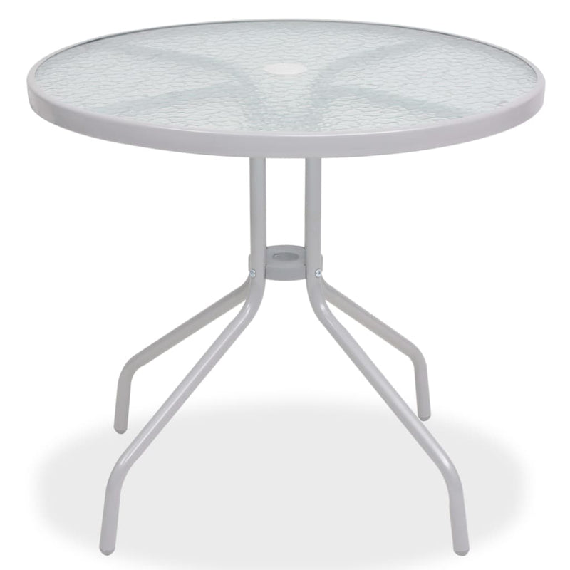 vidaXL 6 Piece Outdoor Dining Set Steel and Textilene Grey