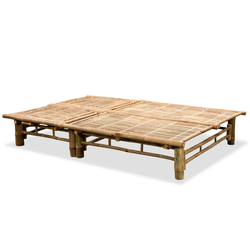 vidaXL 2-Person Sun Lounger Bamboo