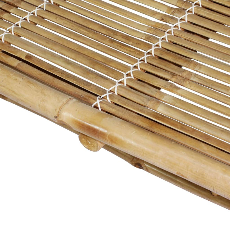 vidaXL 2-Person Sun Lounger Bamboo