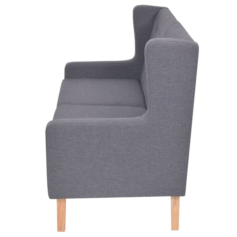 vidaXL 2-Seater Sofa Fabric Grey