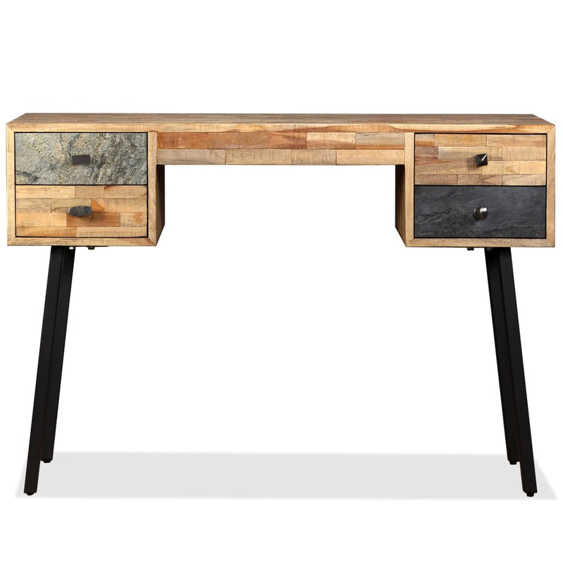vidaXL Writing Desk 110x50x76 cm Solid Reclaimed Teak