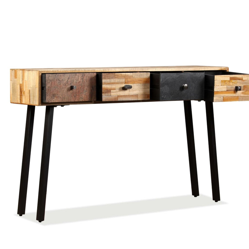 vidaXL Console Table 120x30x76 cm Solid Reclaimed Teak