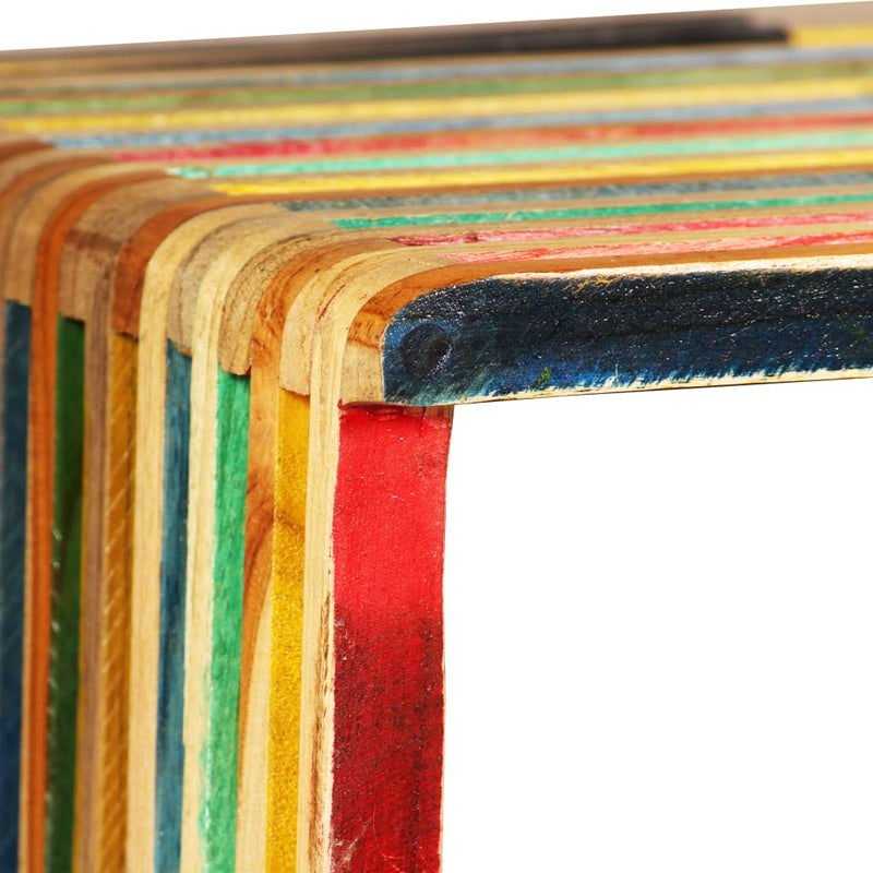 vidaXL Wall Shelf Set 3 pcs Multicolour Solid Reclaimed Teak