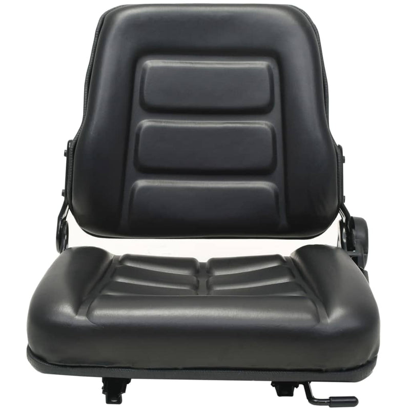 vidaXL Forklift & Tractor Seat with Adjustable Backrest Black