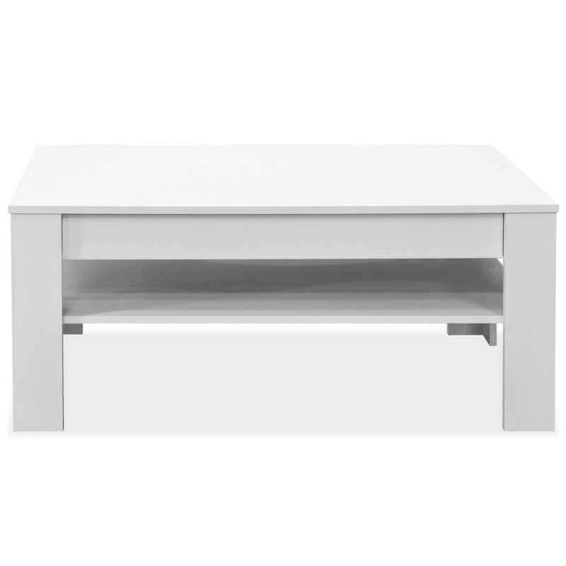vidaXL Coffee Table Engineered Wood 110x65x48 cm White