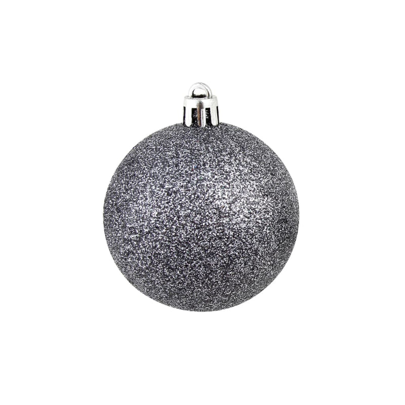 vidaXL 100 Piece Christmas Ball Set 3/4/6 cm White/Grey