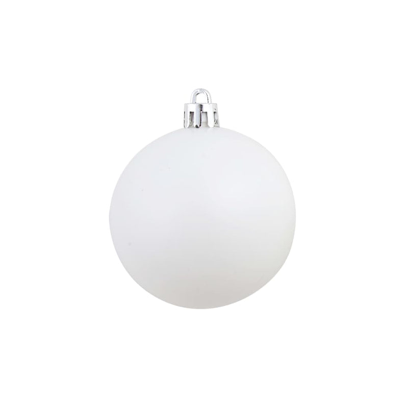 vidaXL 100 Piece Christmas Ball Set 3/4/6 cm White/Grey
