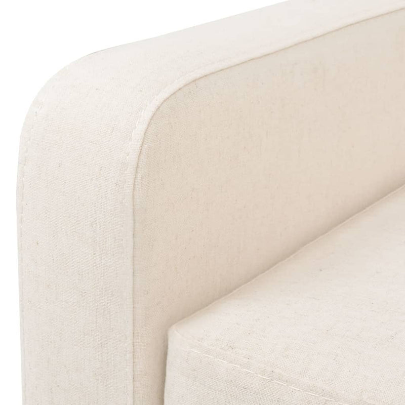 vidaXL Sofa Set 2 Pieces Fabric Cream White