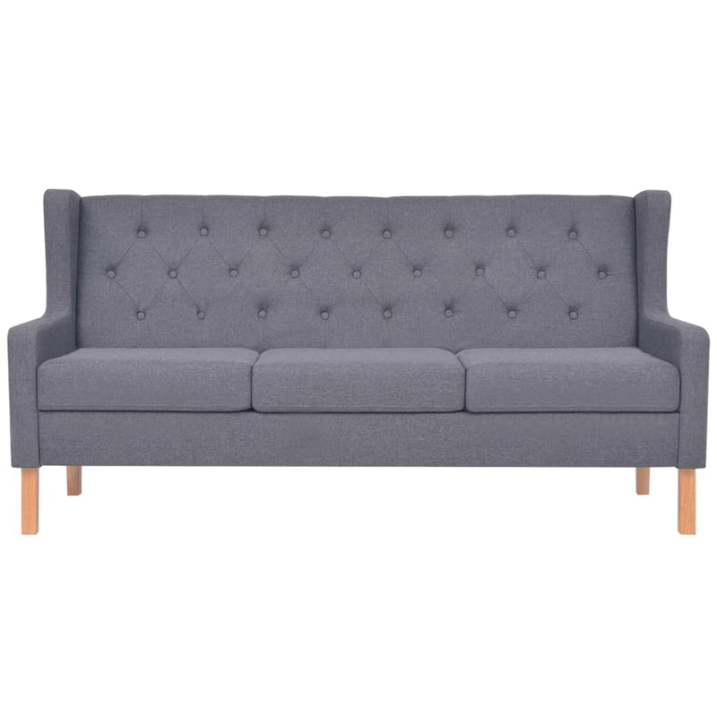 vidaXL Sofa Set 2 Pieces Fabric Grey