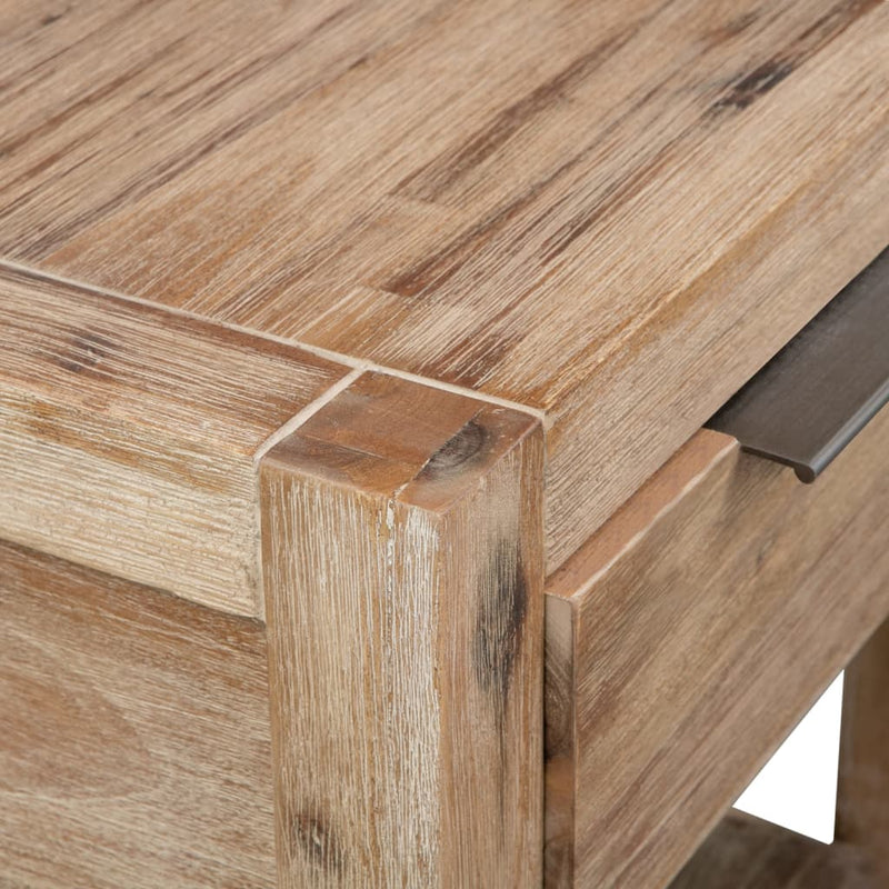 vidaXL Nightstand with Drawer 40x30x48 cm Solid Acacia Wood