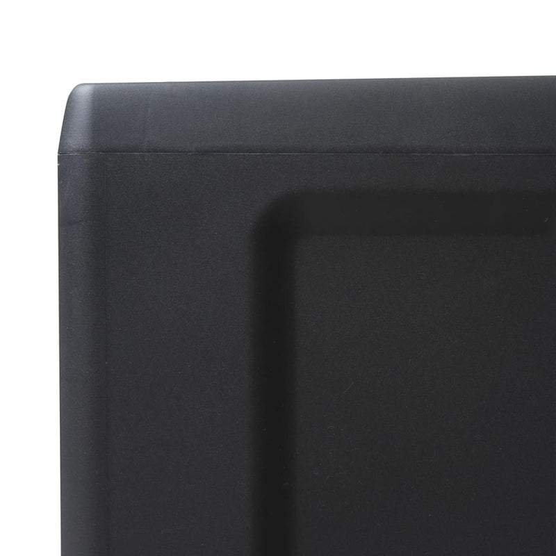 vidaXL Garden Storage Cabinet with 4 Shelves Black and Grey