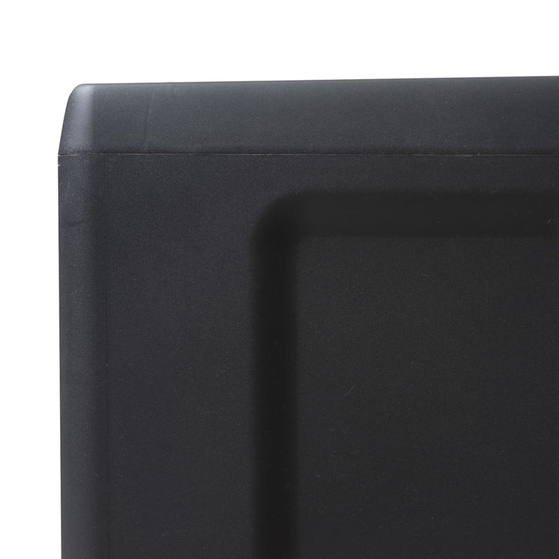 vidaXL Garden Storage Cabinet with 2 Shelves Black and Grey