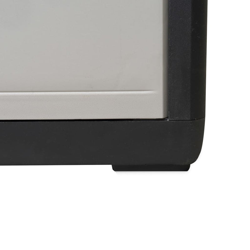vidaXL Garden Storage Cabinet with 1 Shelf Black and Grey
