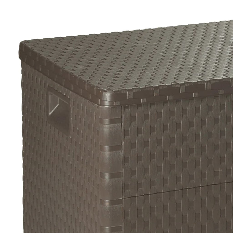 vidaXL Garden Storage Box Brown 120x56x63 cm PP Rattan