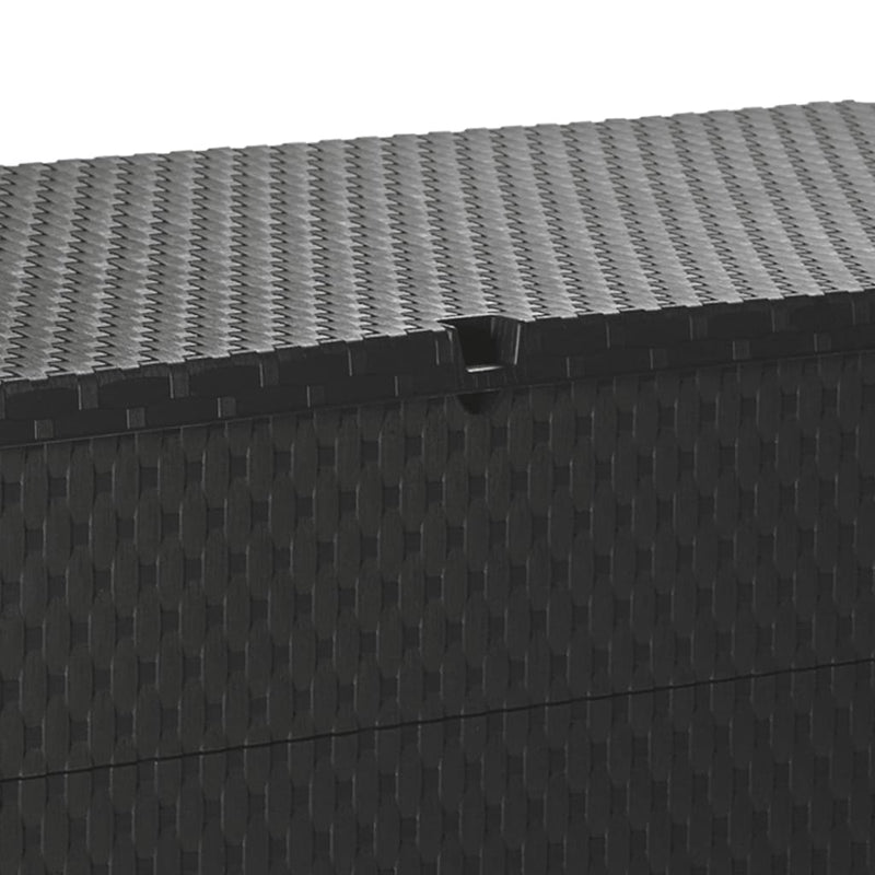 vidaXL Garden Storage Box Anthracite 120x56x63 cm PP Rattan