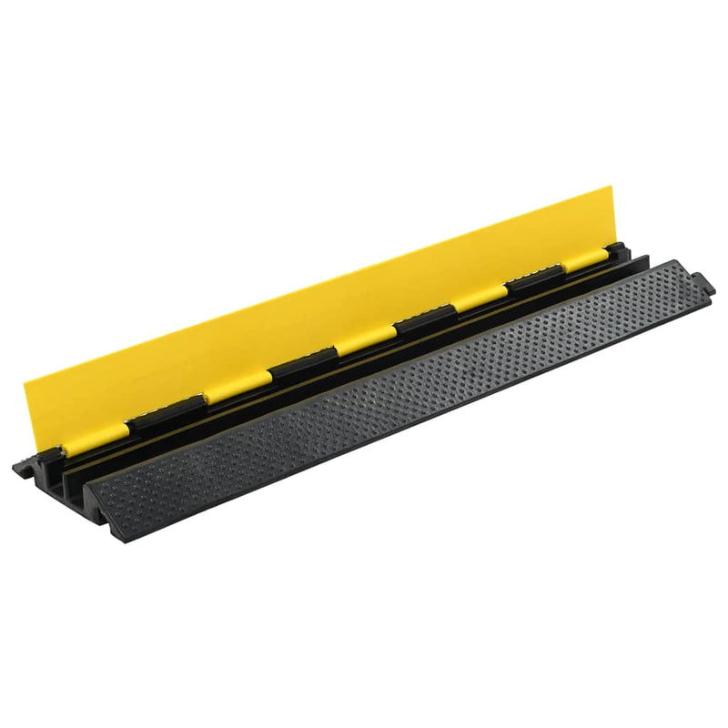 vidaXL Cable Protector Ramps 4 pcs 2 Channels Rubber 101.5 cm