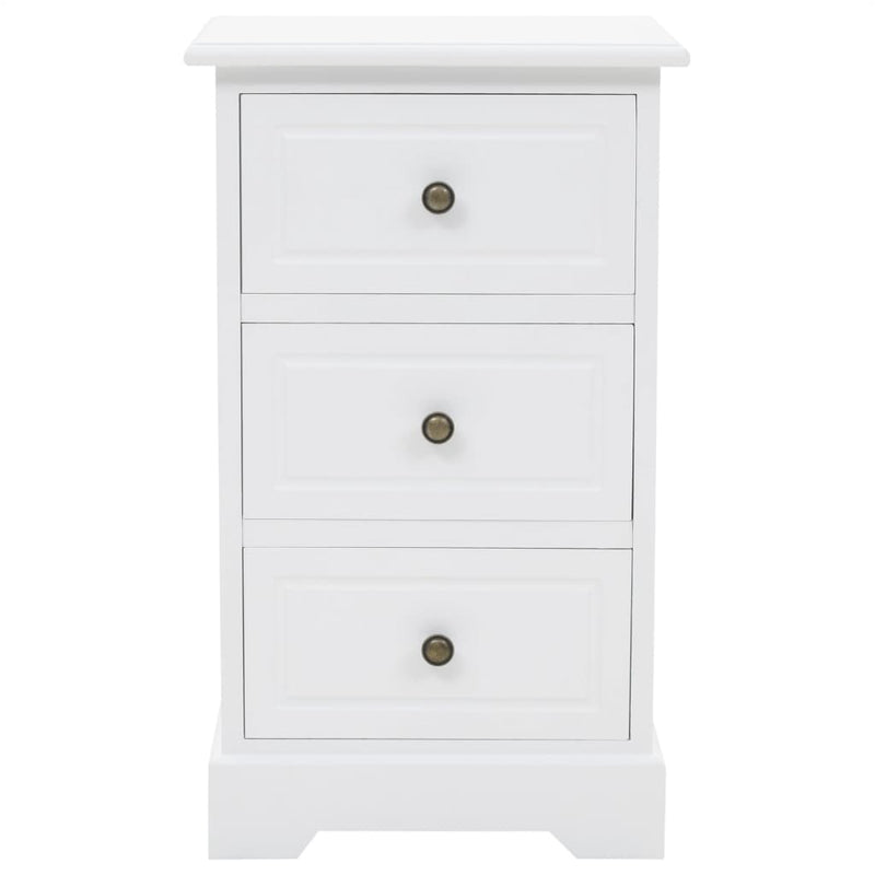 vidaXL Bedside Cabinet MDF and Pinewood 35x32x59 cm
