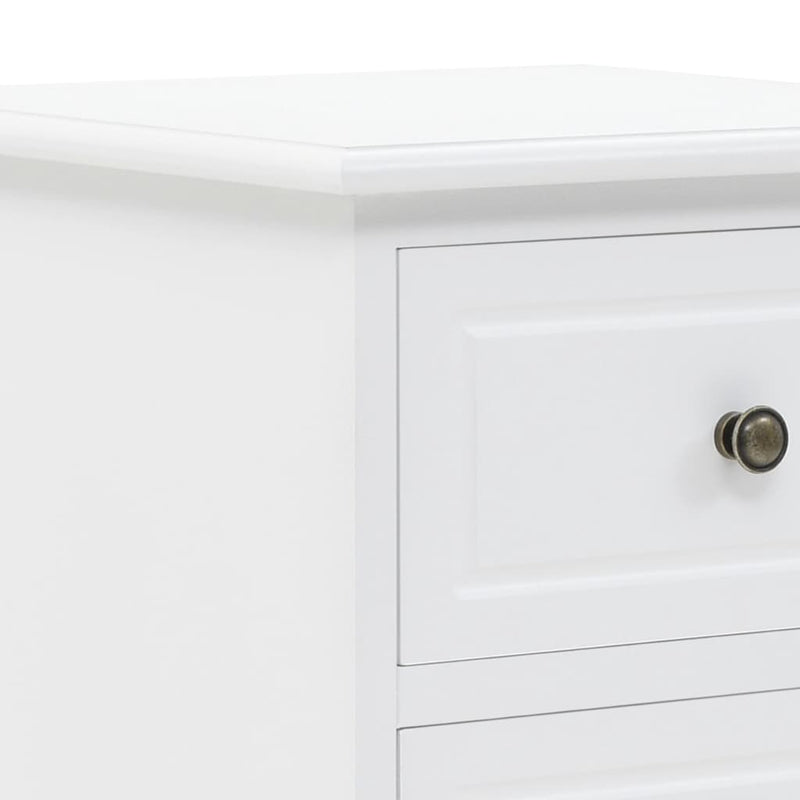 vidaXL Bedside Cabinet MDF and Pinewood 35x32x59 cm
