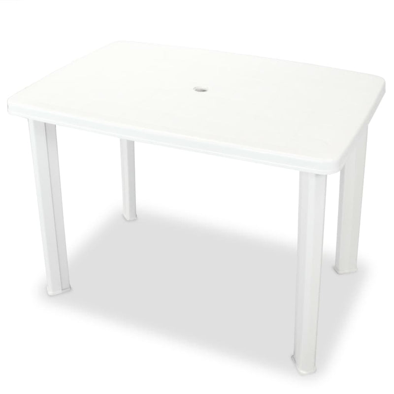 vidaXL 3 Piece Bistro Set Plastic White