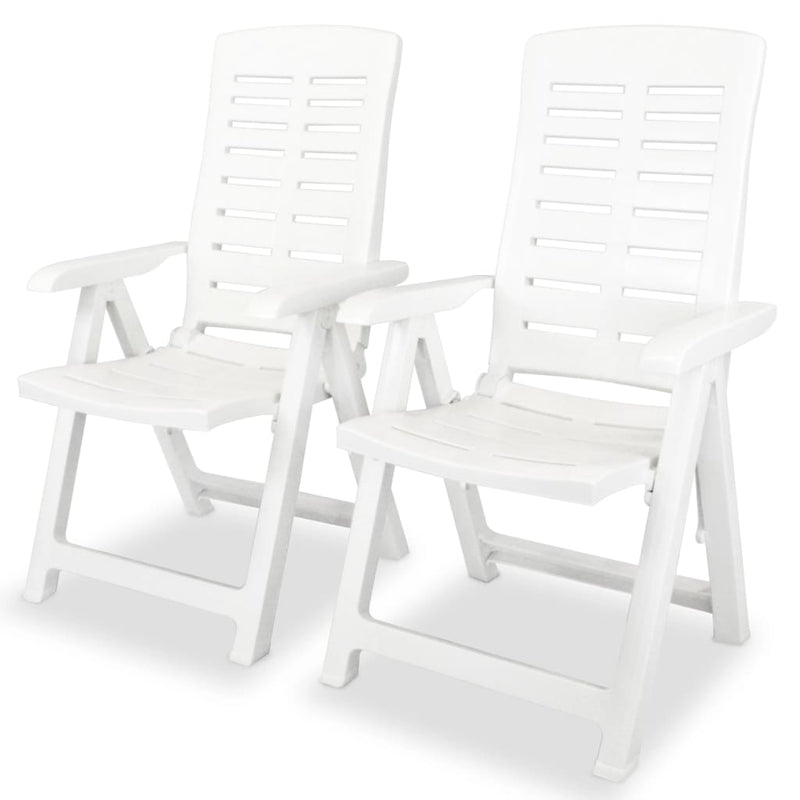 vidaXL 3 Piece Bistro Set Plastic White