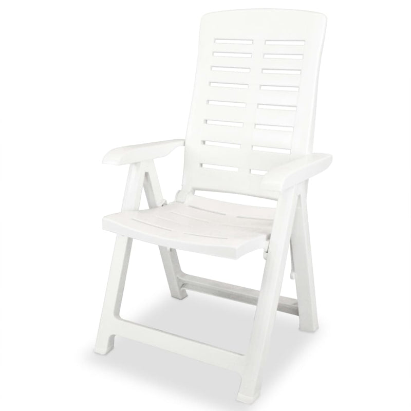 vidaXL 5 Piece Outdoor Dining Set Plastic White