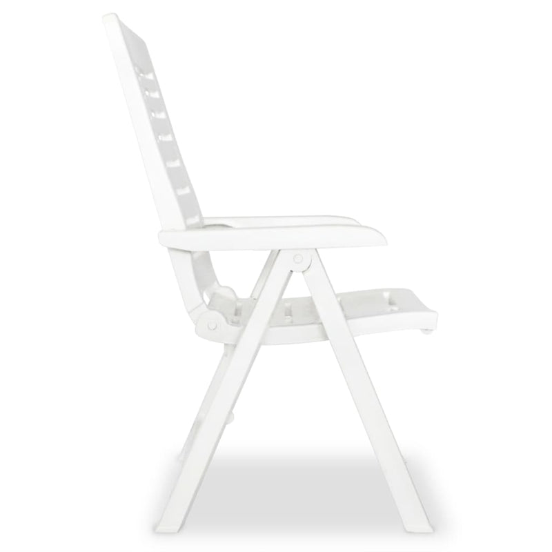 vidaXL 5 Piece Outdoor Dining Set Plastic White