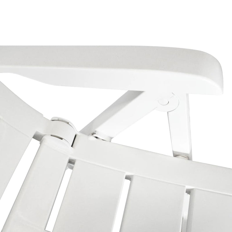 vidaXL 5 Piece Outdoor Dining Set Plastic White