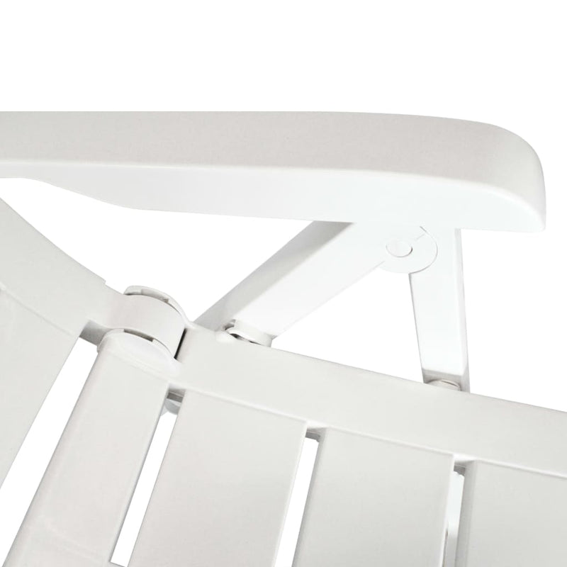 vidaXL 7 Piece Outdoor Dining Set Plastic White