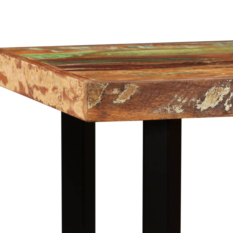 vidaXL Bar Set 5 Pieces Solid Wood Reclaimed. Genuine Leather & Canvas