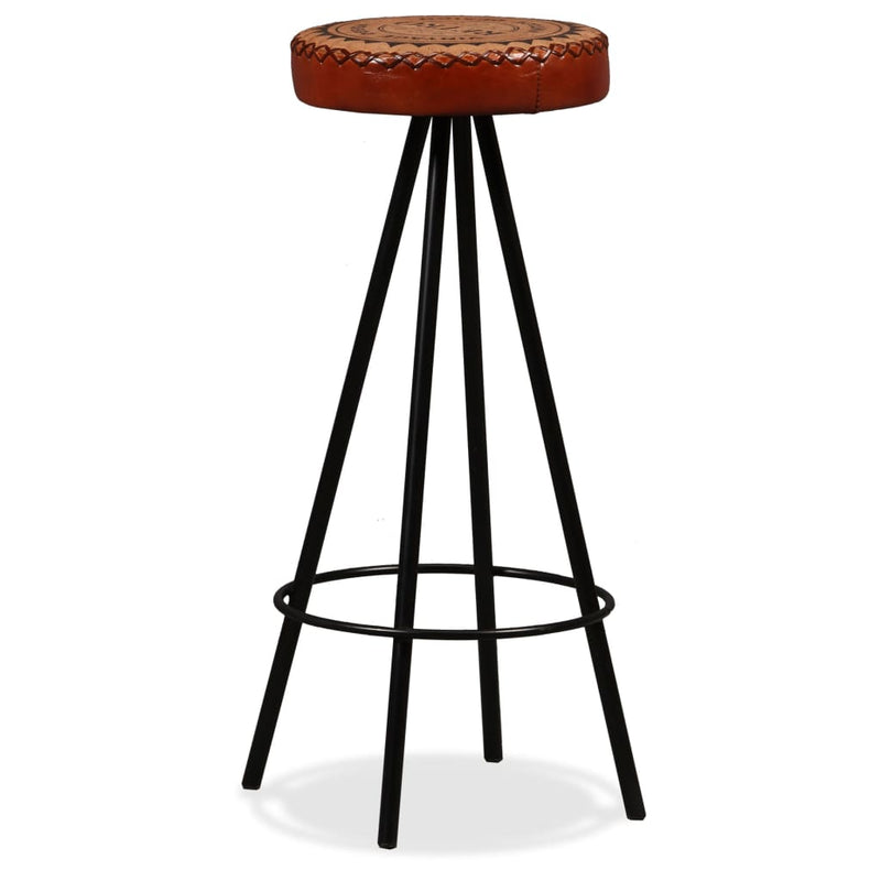 vidaXL Bar Set 5 Pieces Solid Wood Reclaimed. Genuine Leather & Canvas