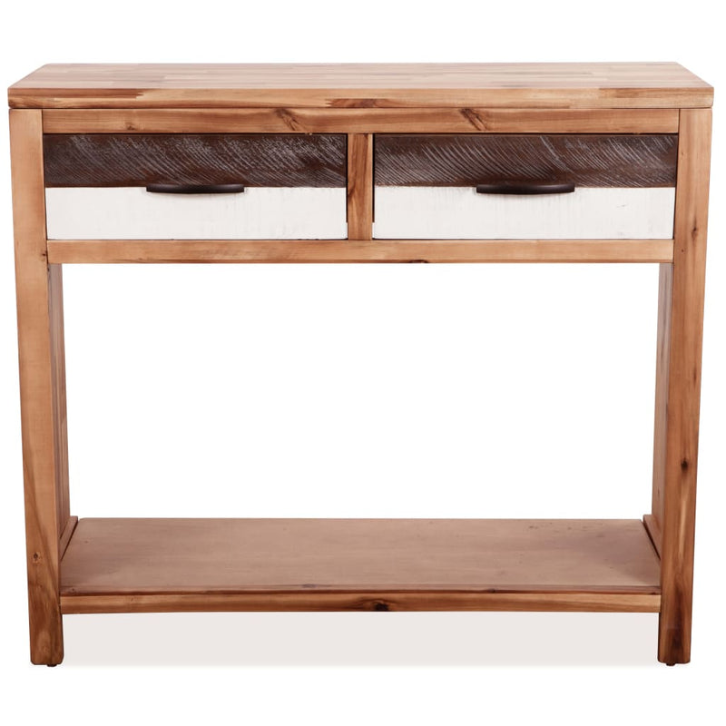 vidaXL Console Table Solid Acacia Wood 86x30x75 cm
