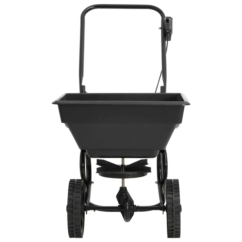 vidaXL Walk Behind Salt Spreader PVC and Steel 80x46x75 cm 15 L