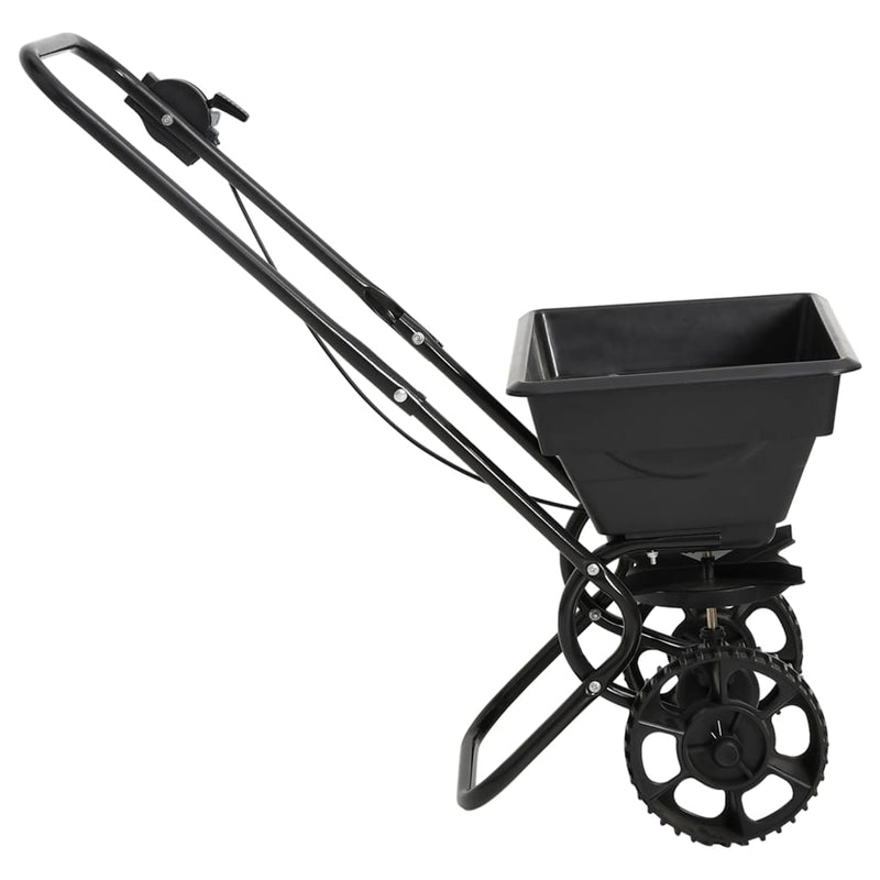 vidaXL Walk Behind Salt Spreader PVC and Steel 80x46x75 cm 15 L