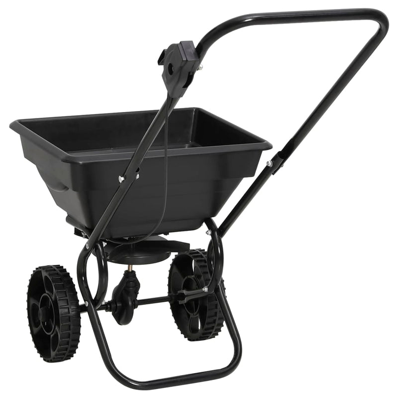 vidaXL Walk Behind Salt Spreader PVC and Steel 80x46x75 cm 15 L