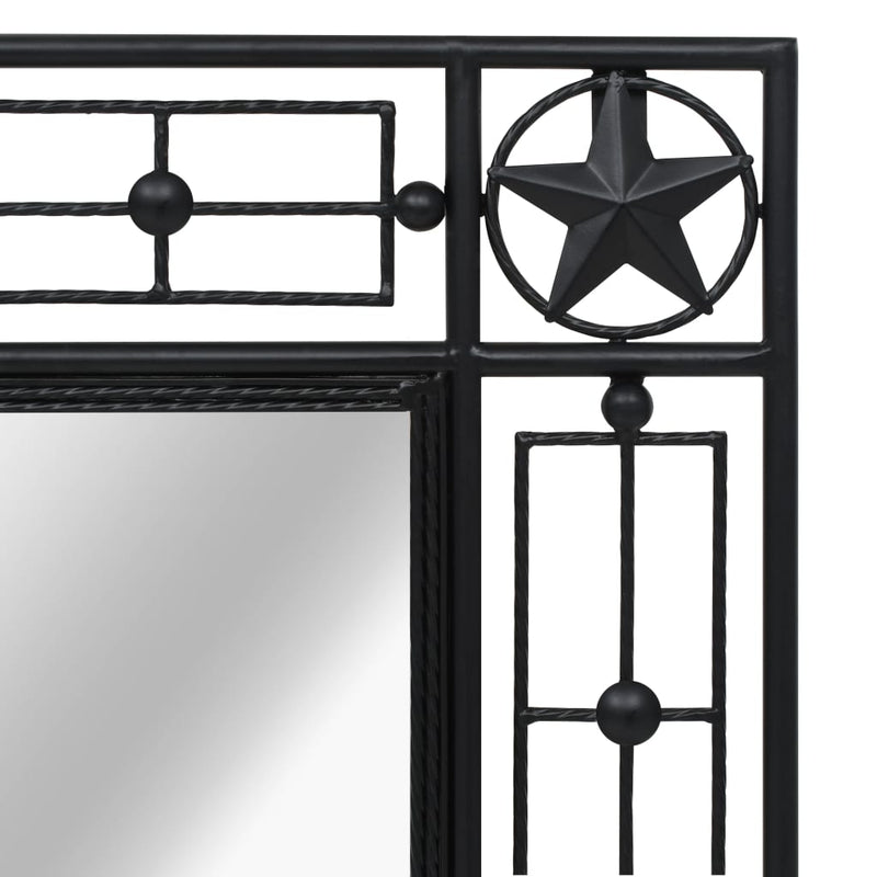 vidaXL Wall Mirror Rectangular 50x80 cm Black