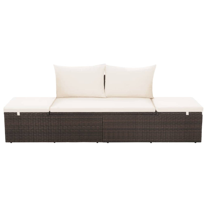 vidaXL Garden Bed Brown 195x60 cm Poly Rattan