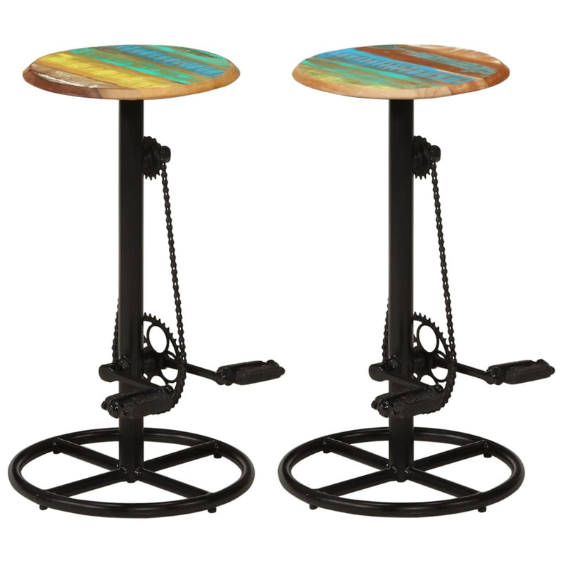 vidaXL Bar Chairs 2 pcs Solid Reclaimed Wood