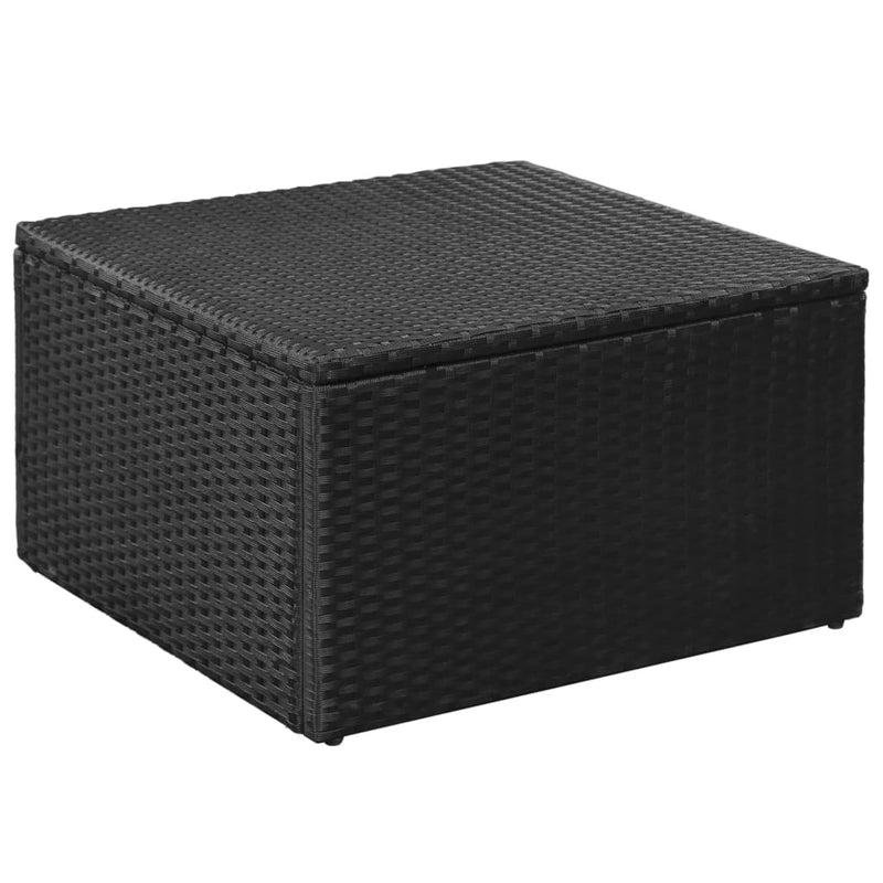 vidaXL 4 Piece Garden Lounge Set Poly Rattan Black and White