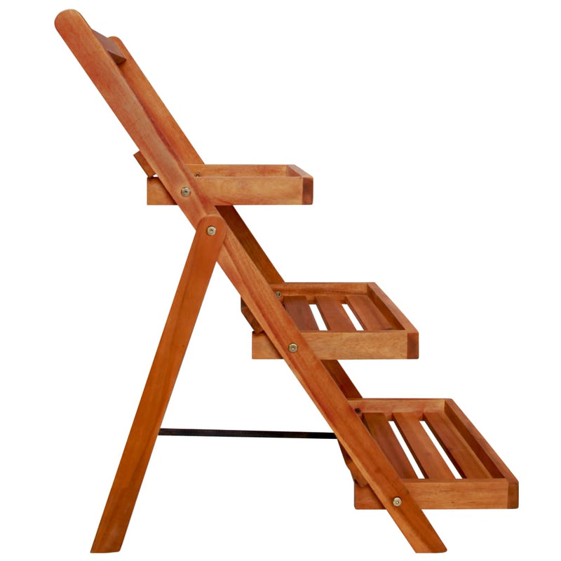 vidaXL 3-Tier Plant Stand 50x63x80 cm Solid Acacia Wood