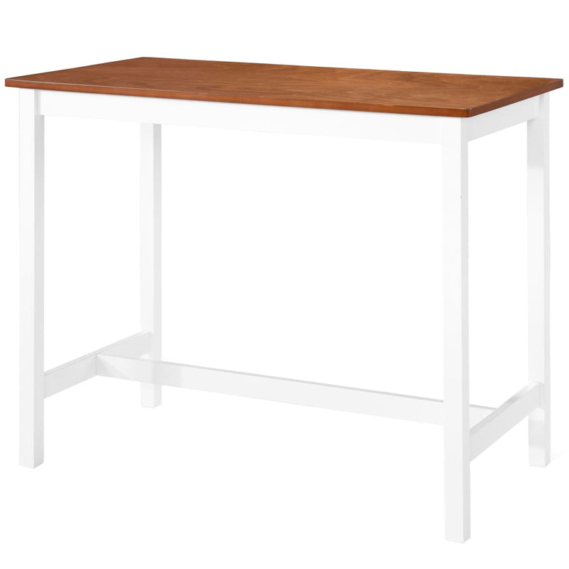vidaXL Bar Table and Stool Set 3 Pieces MDF Dark Brown