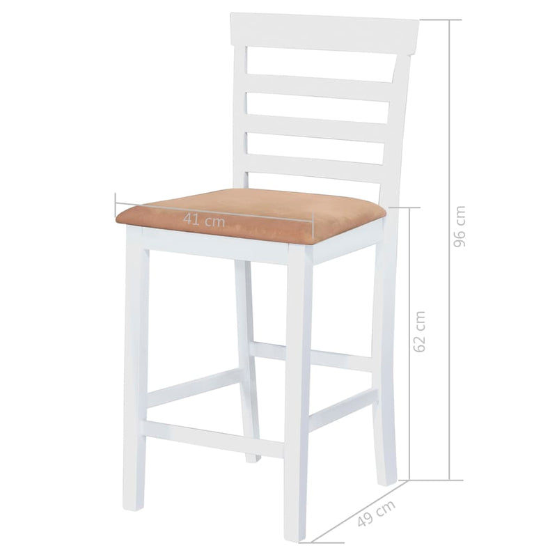 vidaXL Bar Table and Stool Set 3 Pieces MDF Dark Brown