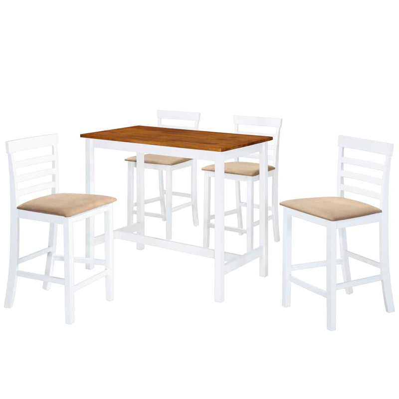 vidaXL Bar Table and Stool Set 5 Pieces MDF Dark Brown
