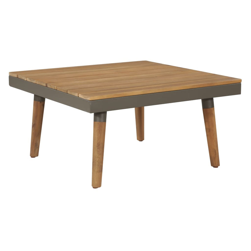 vidaXL 4 Piece Garden Lounge Set with Cushions Solid Acacia Wood Brown